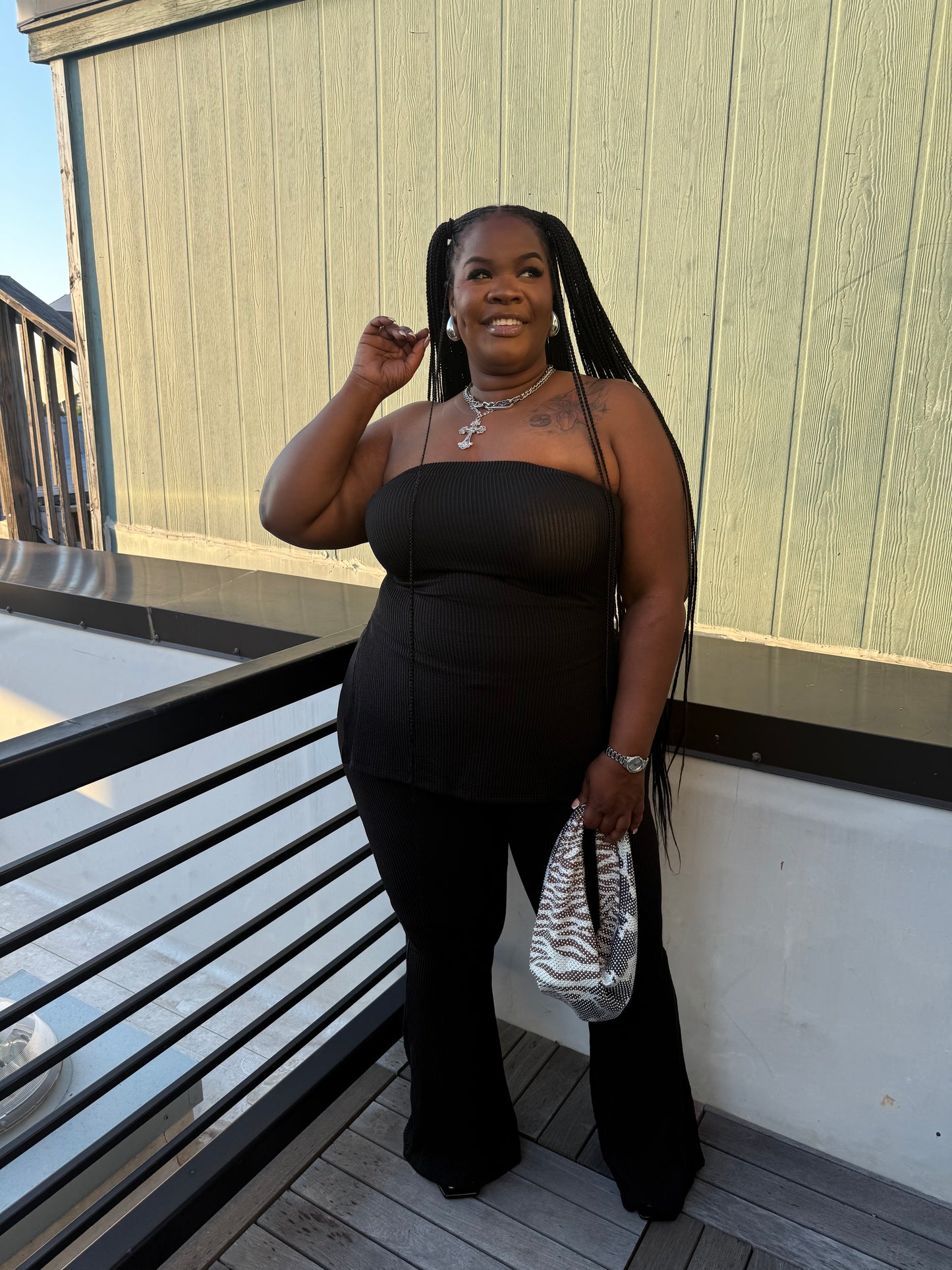 VK Ribbed Tube Top Pant Set