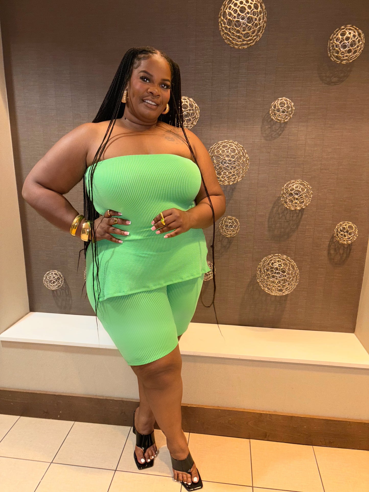 VK Ribbed Tube Top & Short Set