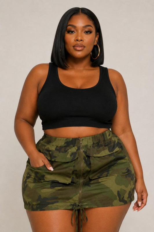 Camo Mini Skirt