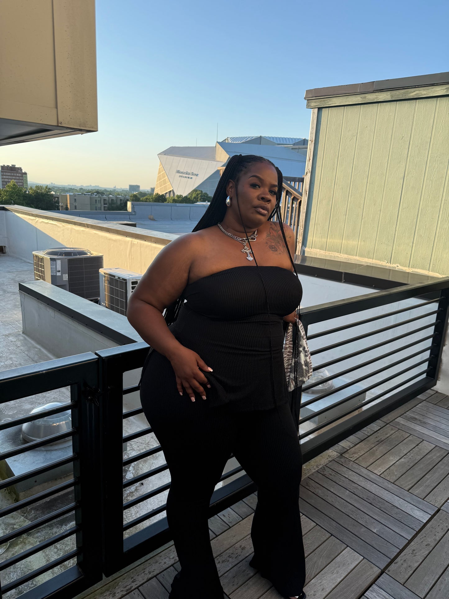 VK Ribbed Tube Top Pant Set