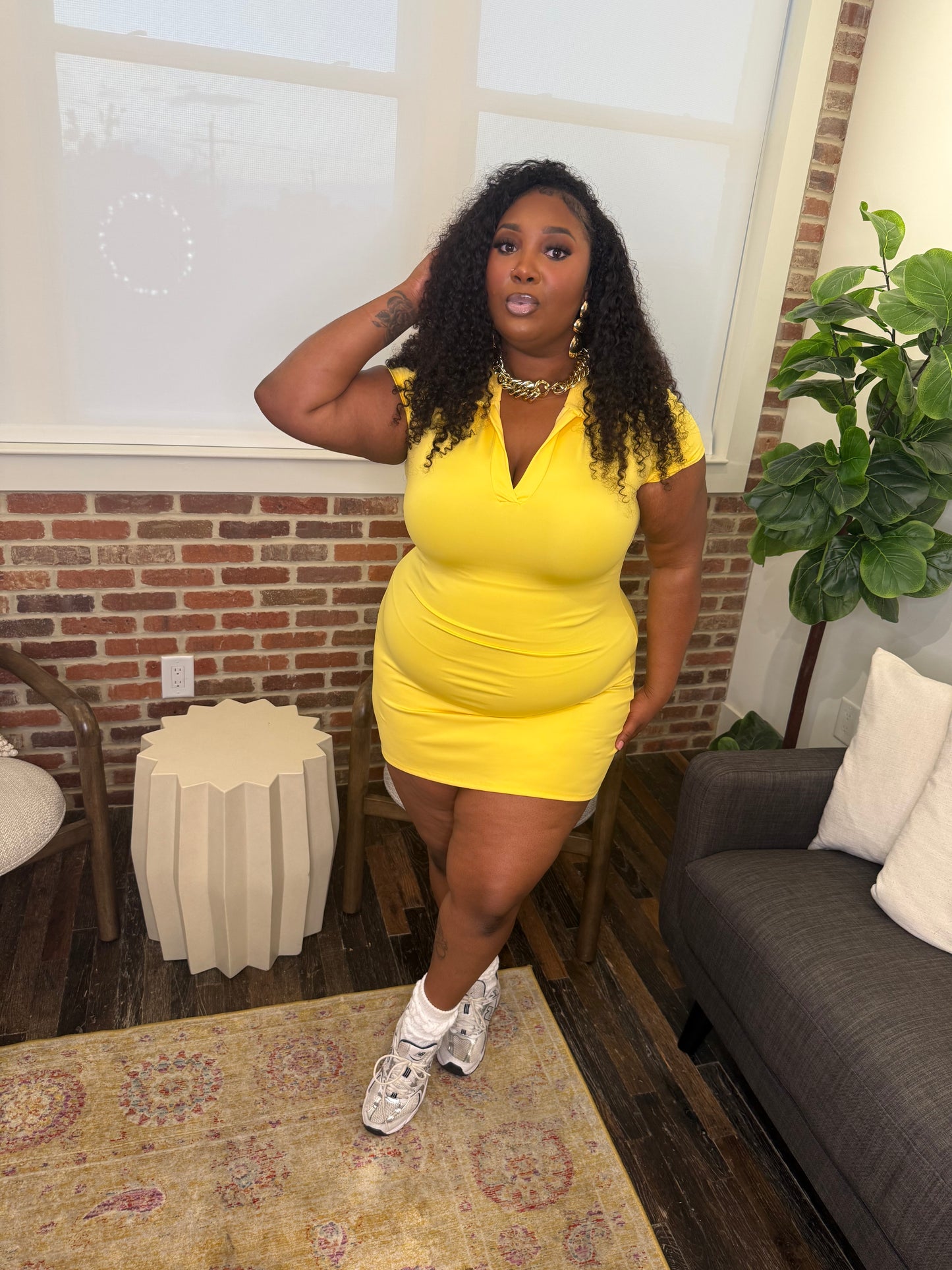 VK Tennis Dress Yellow