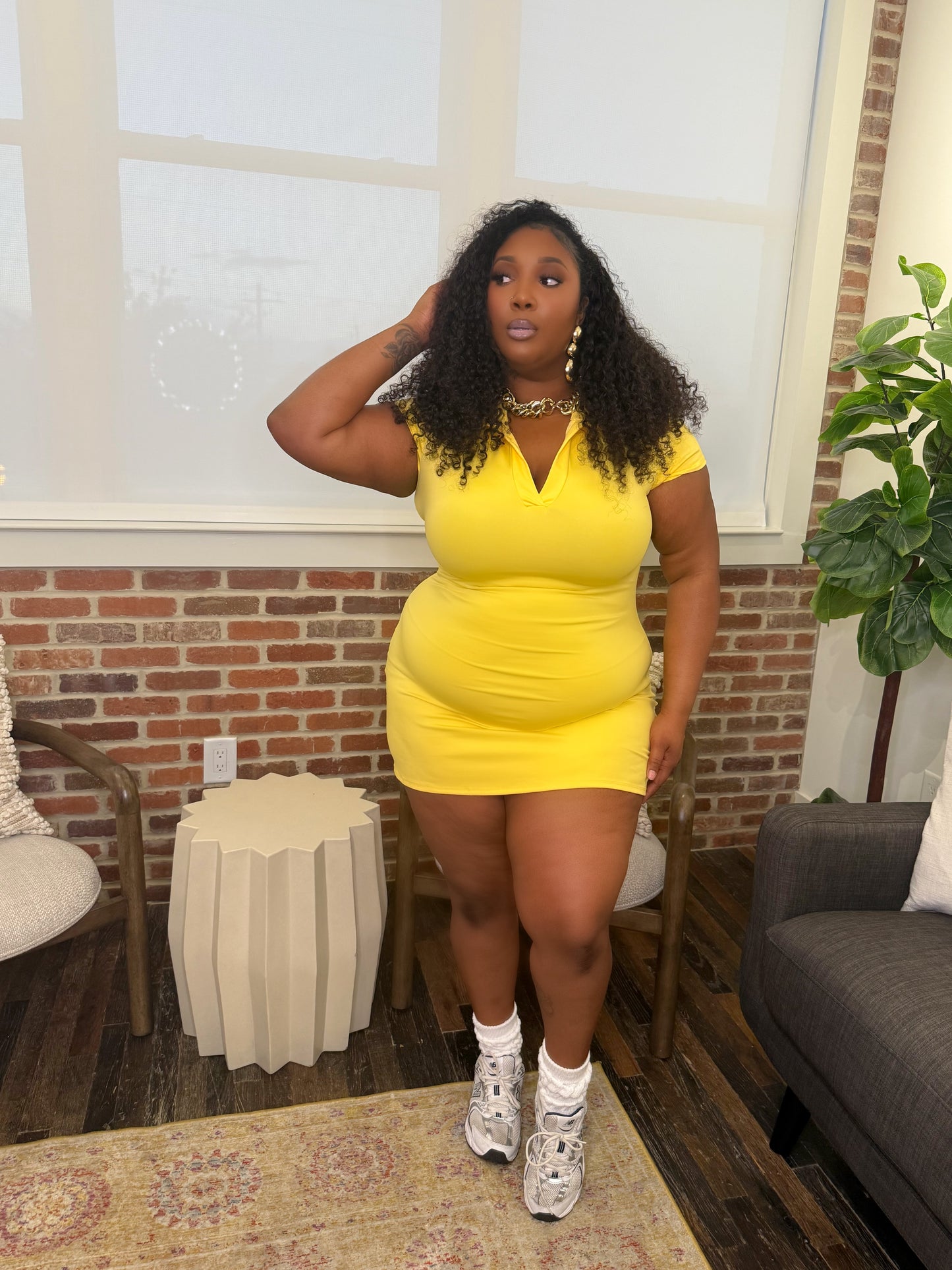 VK Tennis Dress Yellow